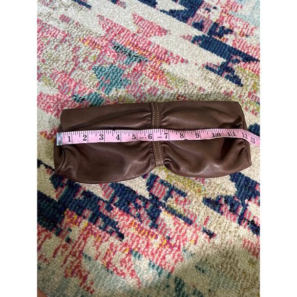 Fossil Clutch Bag Brown Soft Leather - Picture 5 of 6